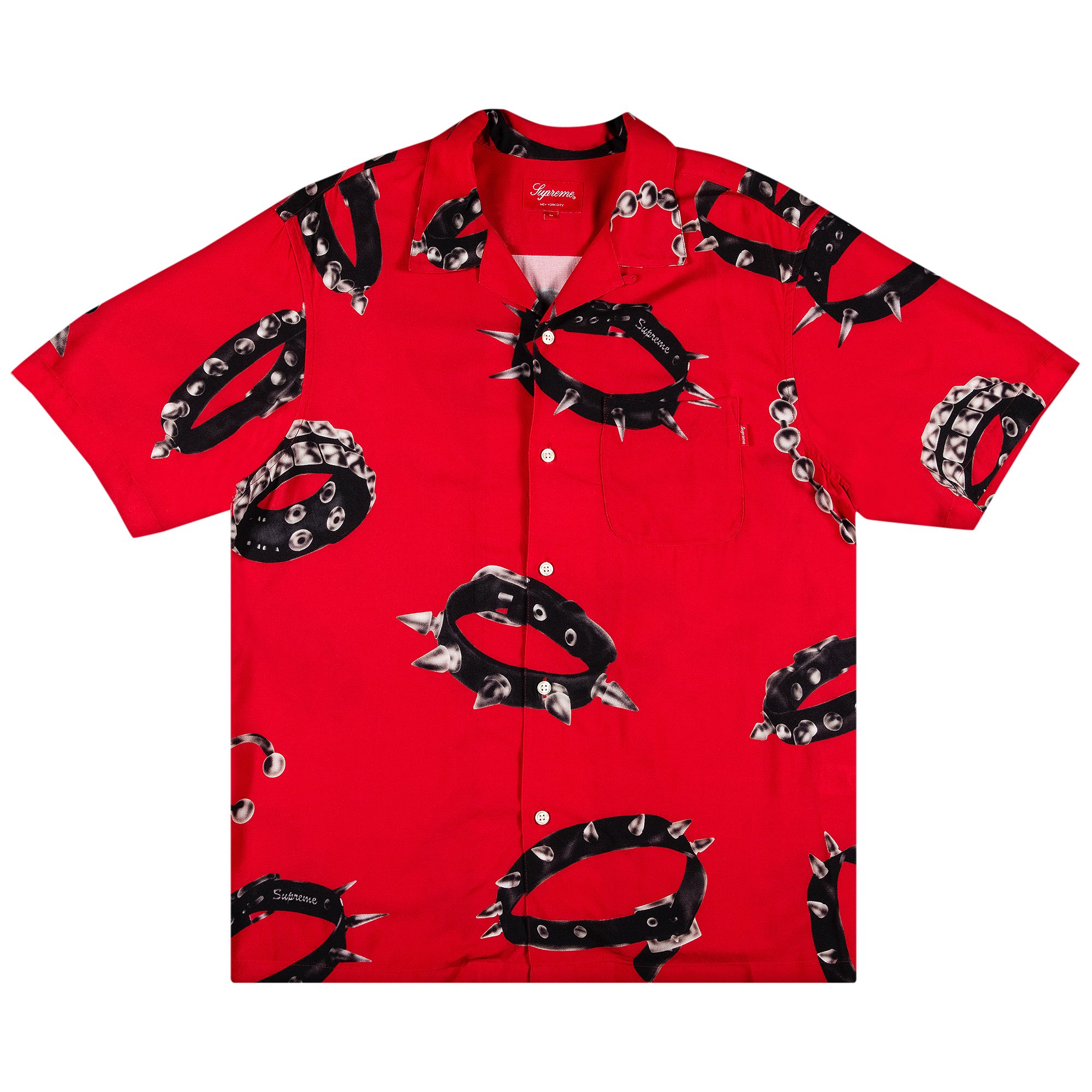 Buy Supreme Studded Collars Rayon Short-Sleeve Shirt 'Red' - FW20S44 RED |  GOAT