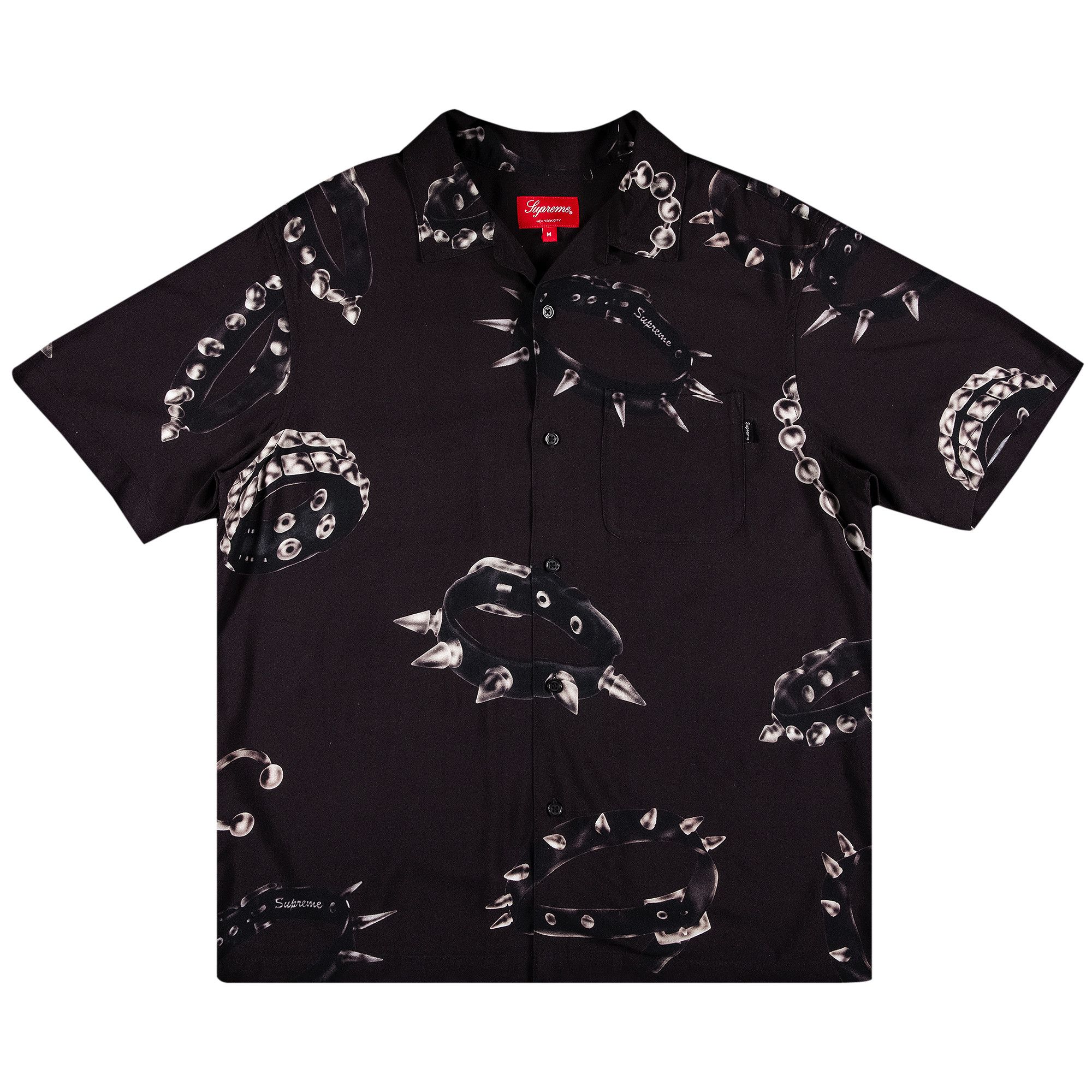 Buy Supreme Studded Collars Rayon Short-Sleeve Shirt 'Dusty