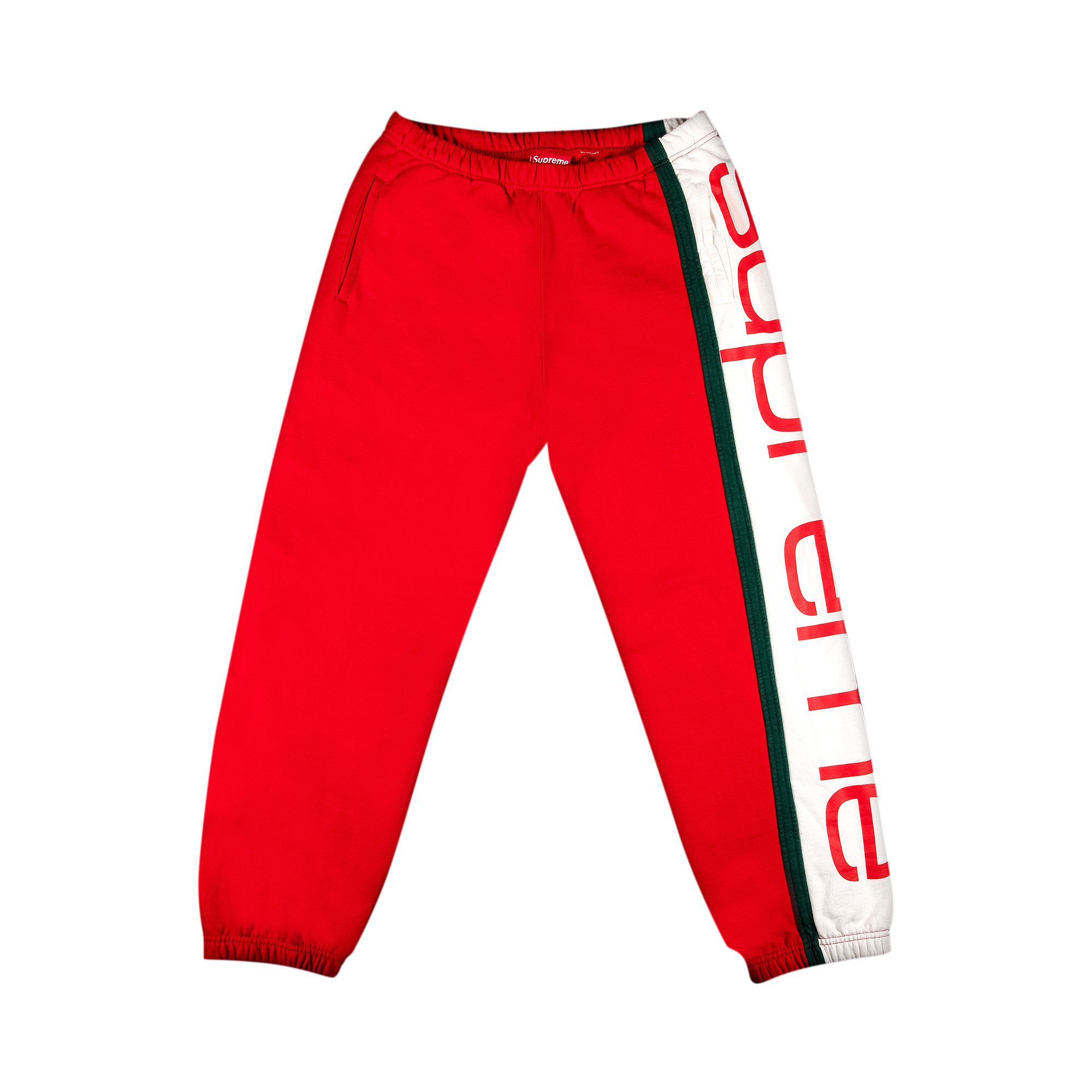 Red supreme joggers sale