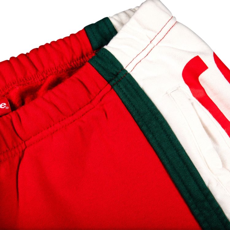 Supreme Big Logo Paneled Sweatpant Red