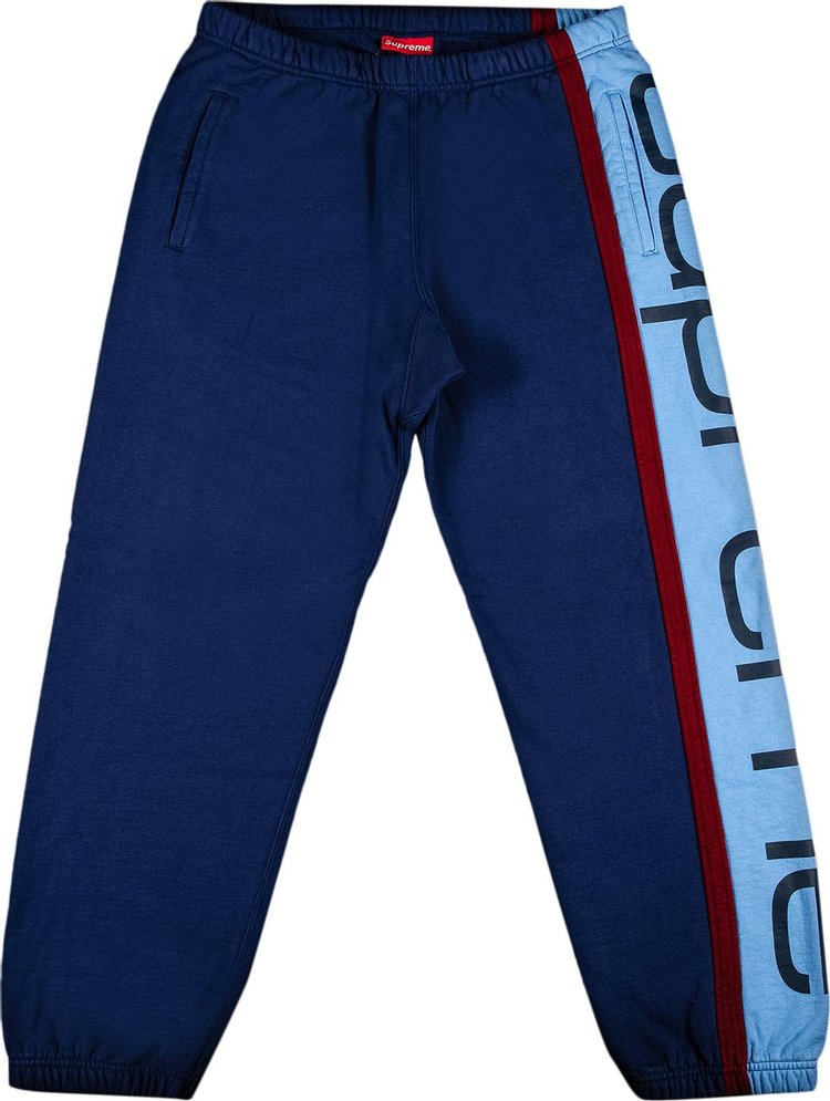 Supreme Big Logo Paneled Sweatpant 'Navy'