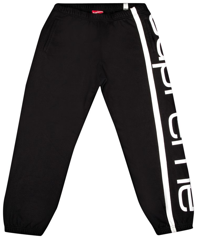 Supreme Big Logo Paneled Sweatpant Black