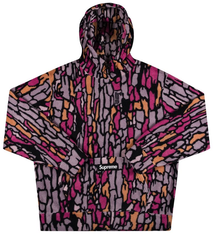 Supreme x Polartec Hooded Sweatshirt Purple Treebark Camo