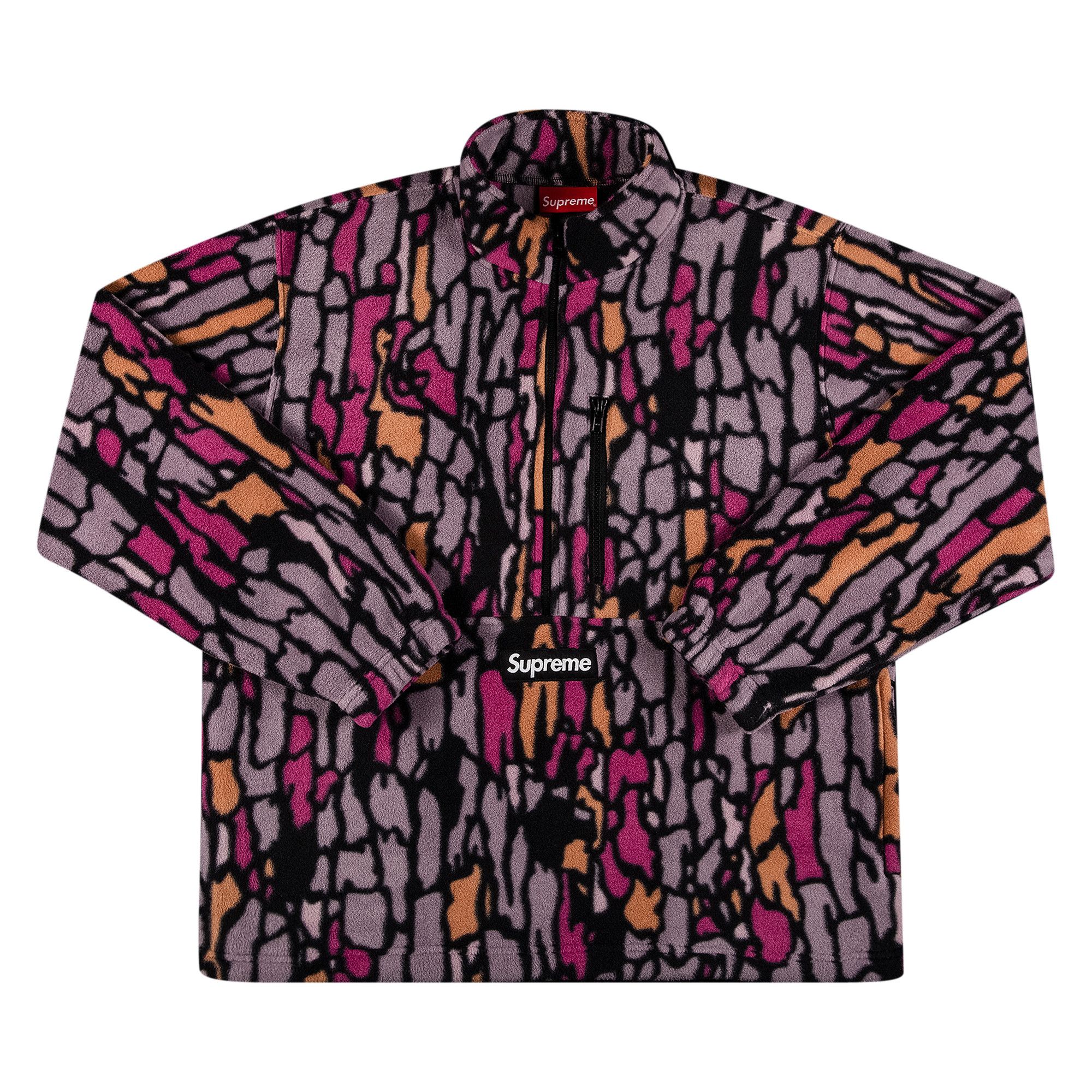 Buy Supreme x Polartec Half Zip Pullover 'Purple Treebark Camo