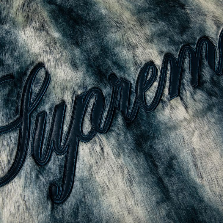 Supreme Faux Fur Reversible Hooded Jacket Ice Blue