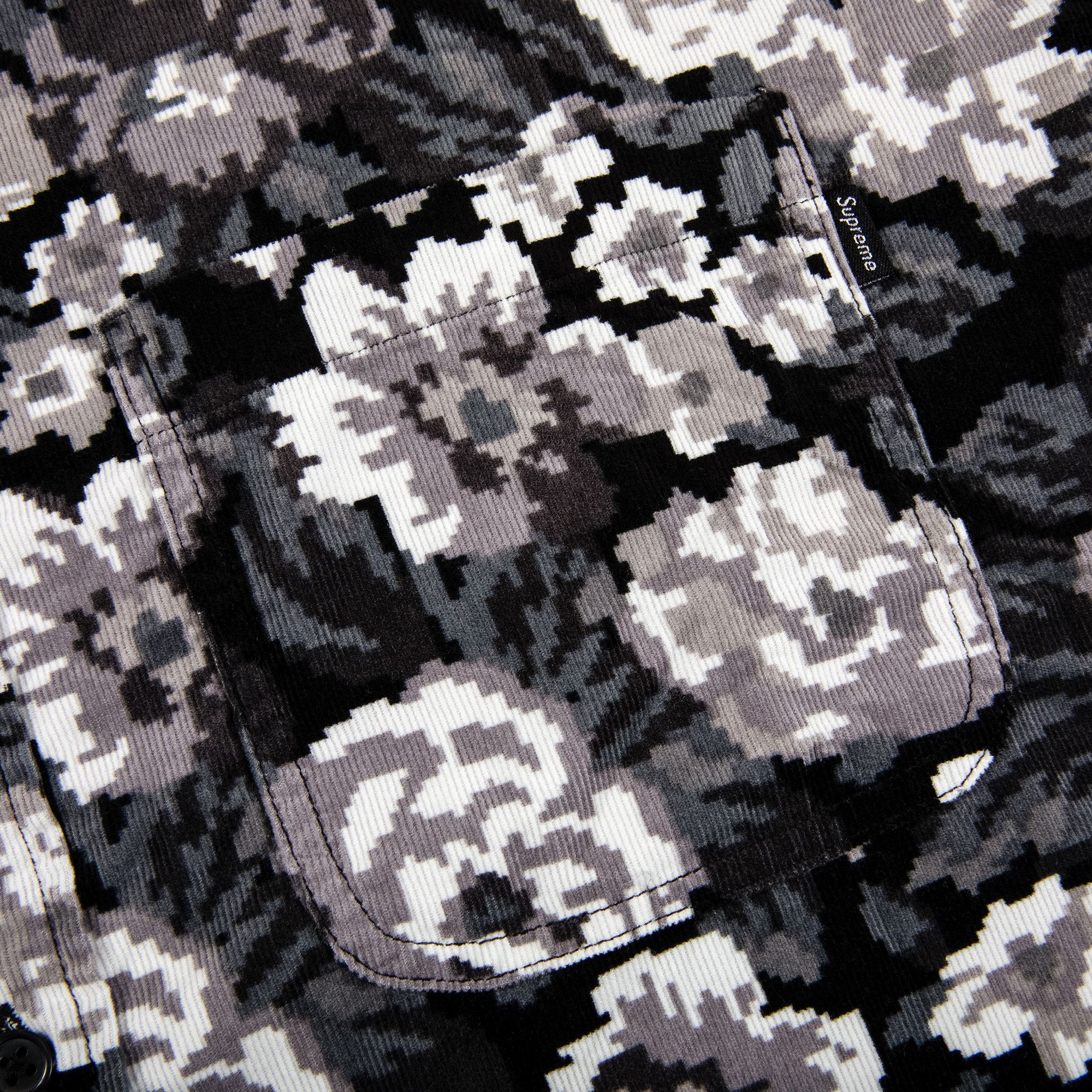 Buy Supreme Digi Floral Corduroy Shirt 'Black' - FW20S22