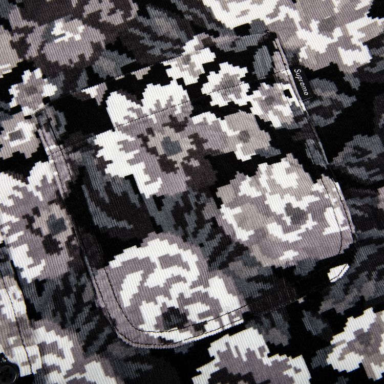 Supreme Digi Floral Corduroy Shirt Black