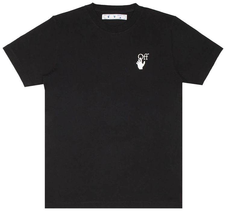Off White Agreement Short Sleeve Slim Tee BlackWhite