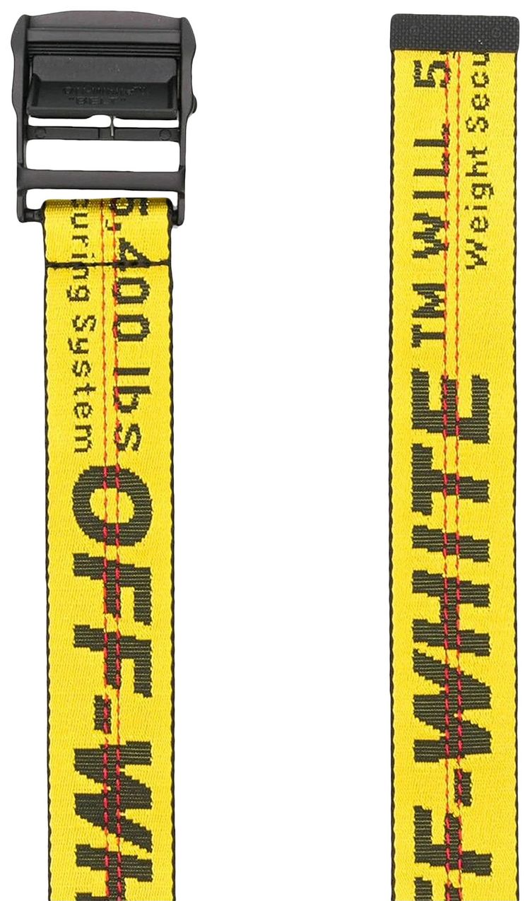 Off White Classic Industrial Belt Short YellowBlack