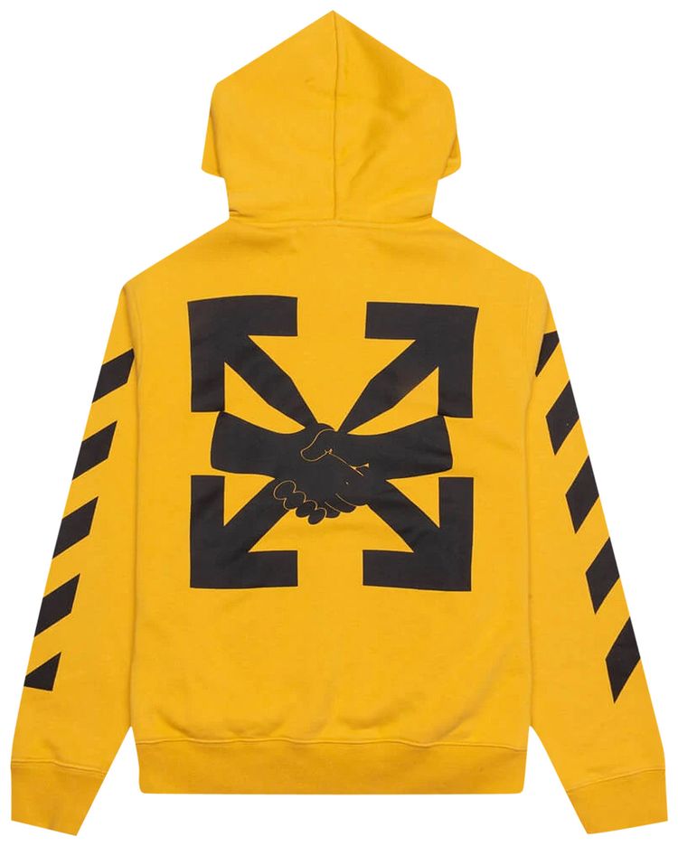 Off White Diag Agreement Slim Hoodie Ocher YellowBrown