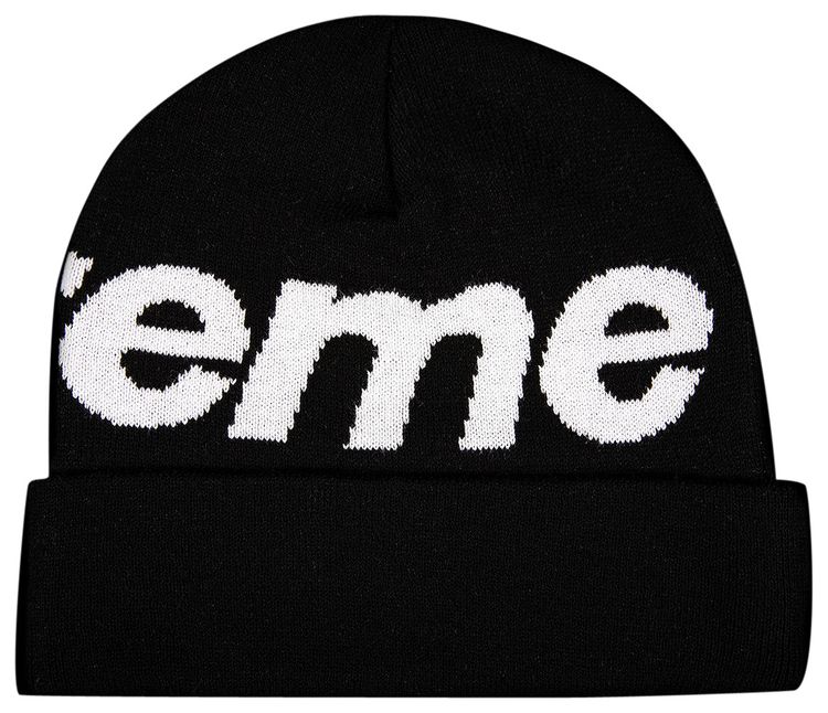 Supreme Big Logo Beanie Black