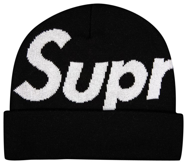 Supreme Big Logo Beanie Black