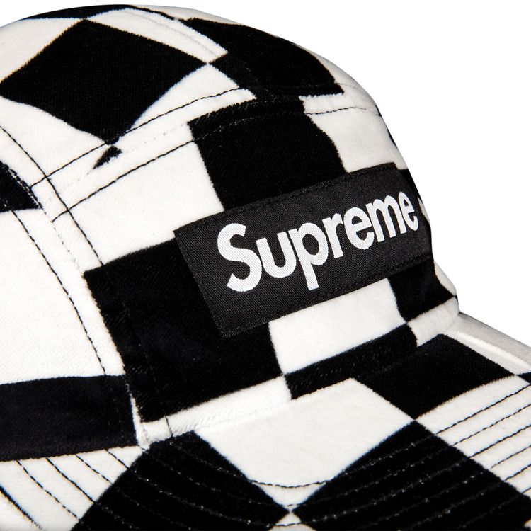 Supreme Velvet Camp Cap Checkerboard