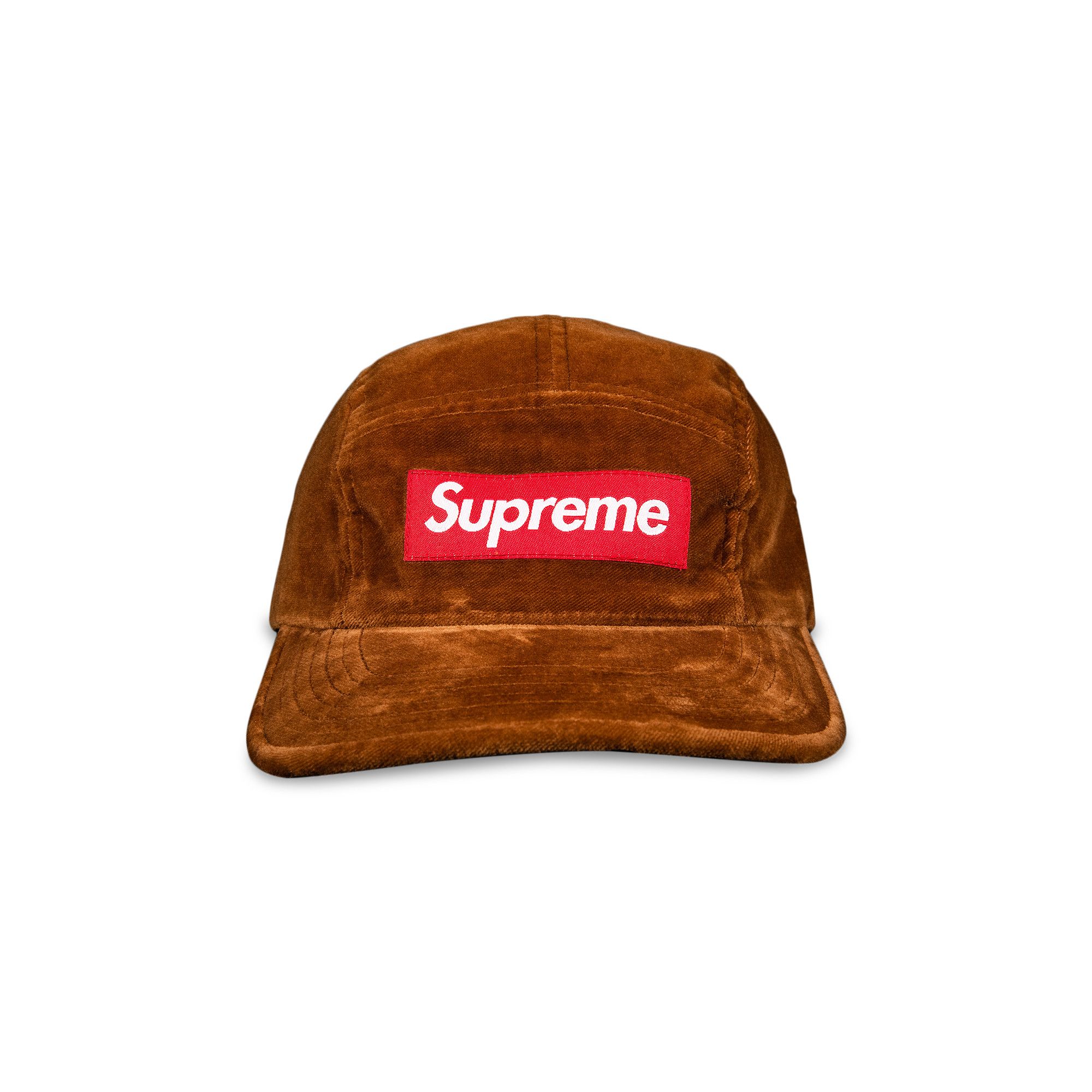 Supreme Velvet Camp Cap Brown