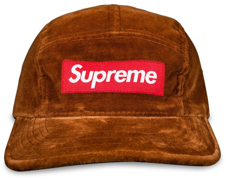 Supreme Velvet Camp Cap Brown