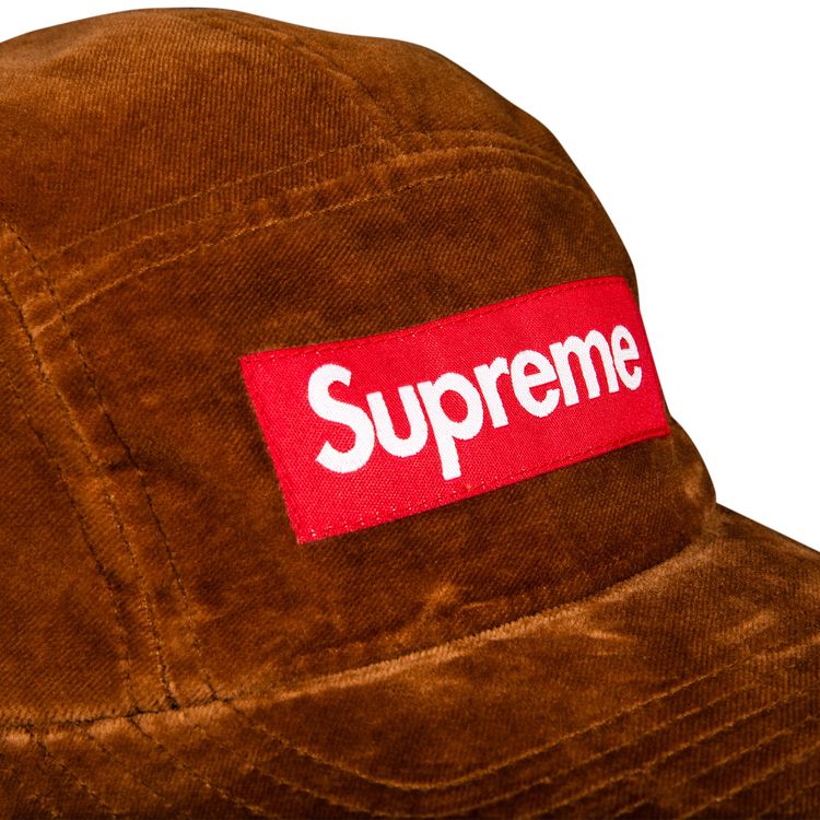 Supreme Velvet Camp Cap Brown