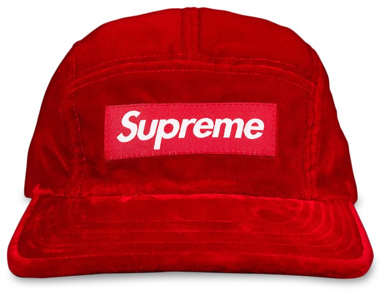 Supreme Velvet Camp Cap Red