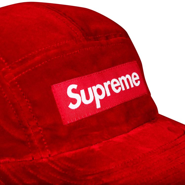 Supreme Velvet Camp Cap Red