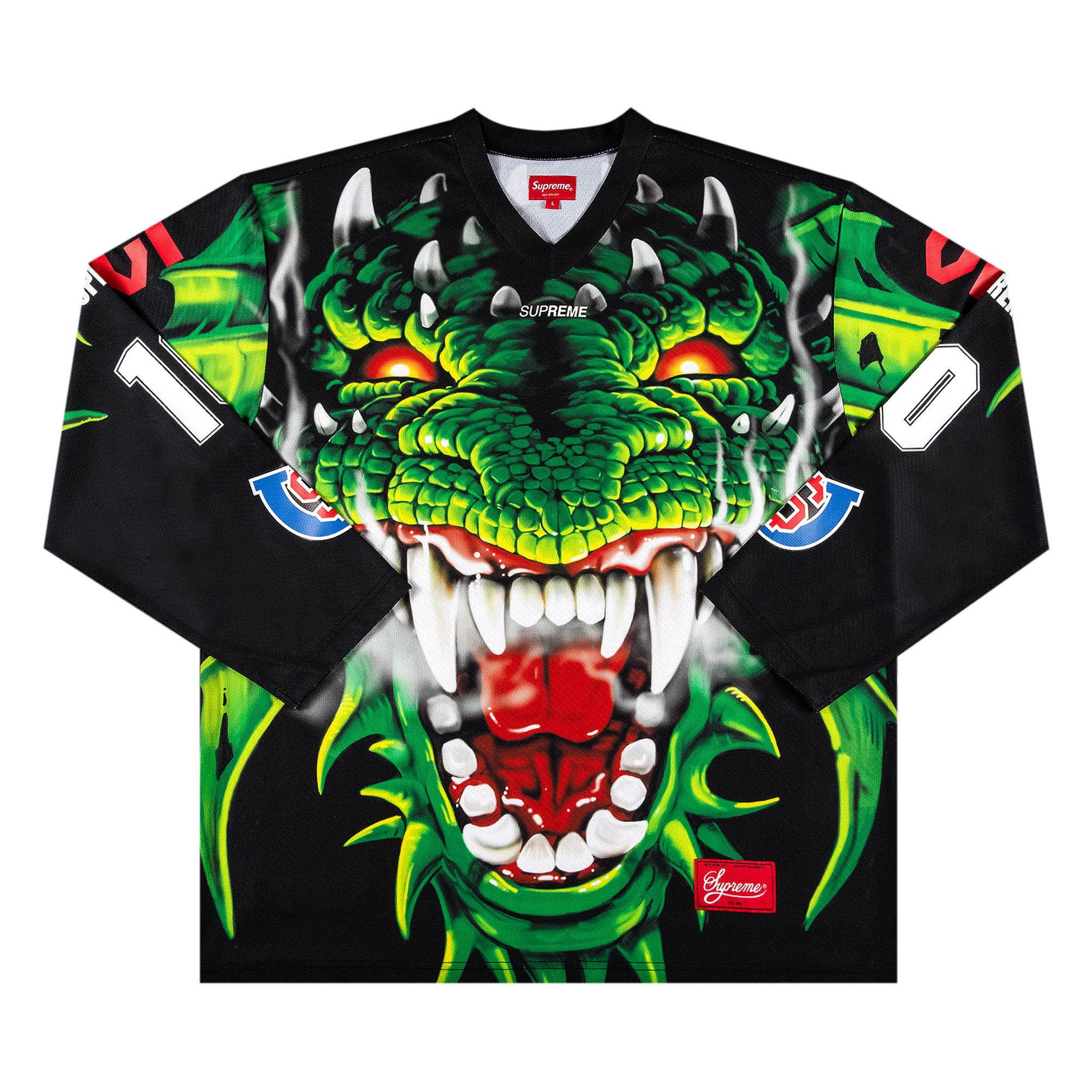 Size l Supreme Dragon Hockey Jersey 'Black'