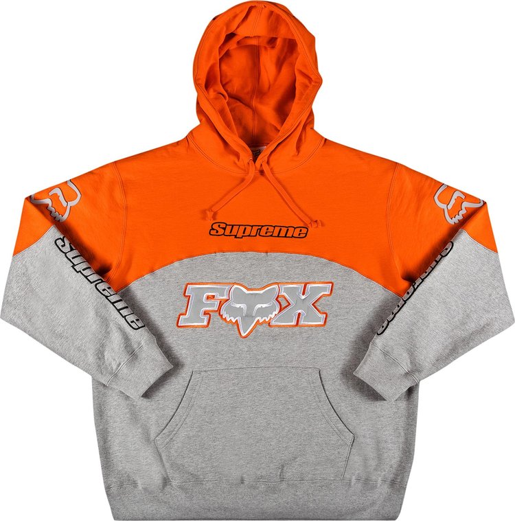 Supreme x Fox Racing Hooded Sweatshirt 'Grey'