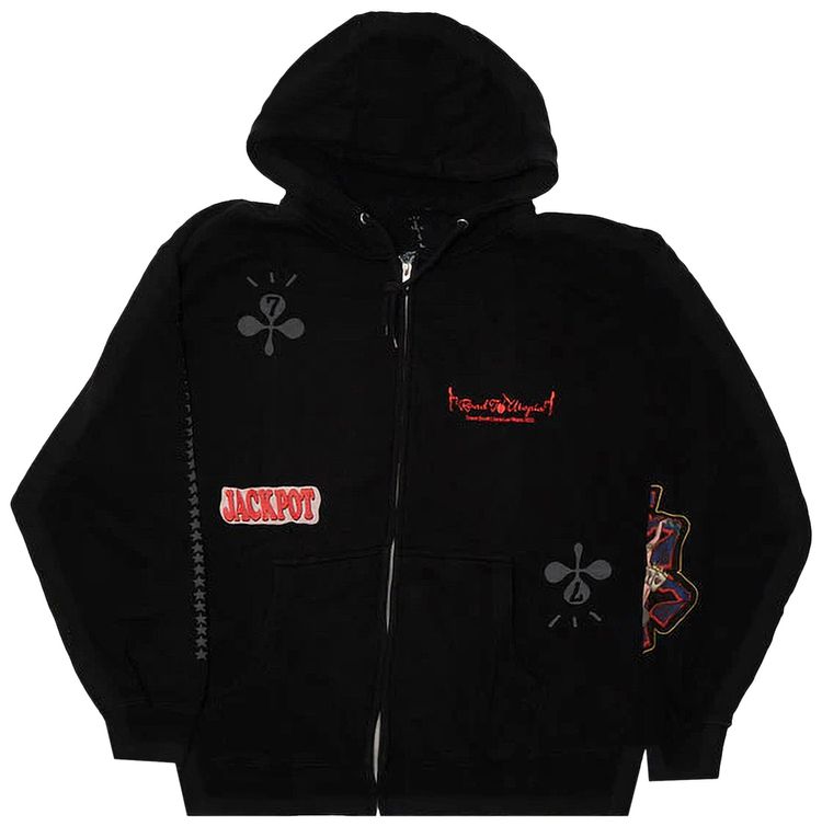 Cactus Jack by Travis Scott Aces Zip Hoodie Black