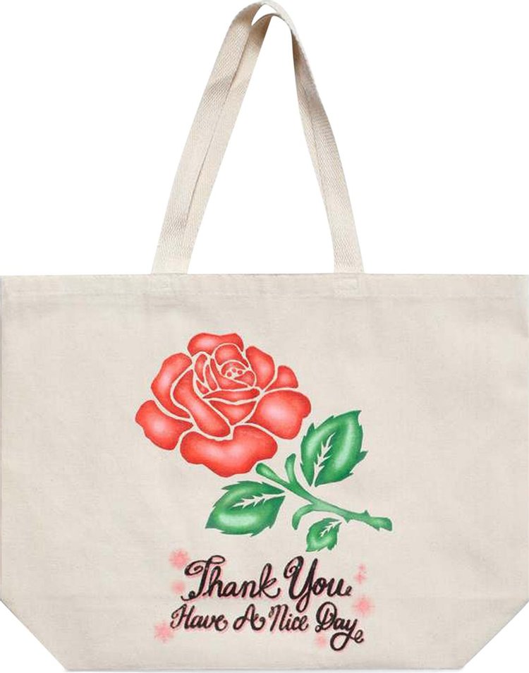 Market Thank You Rose Tote 'Cream'
