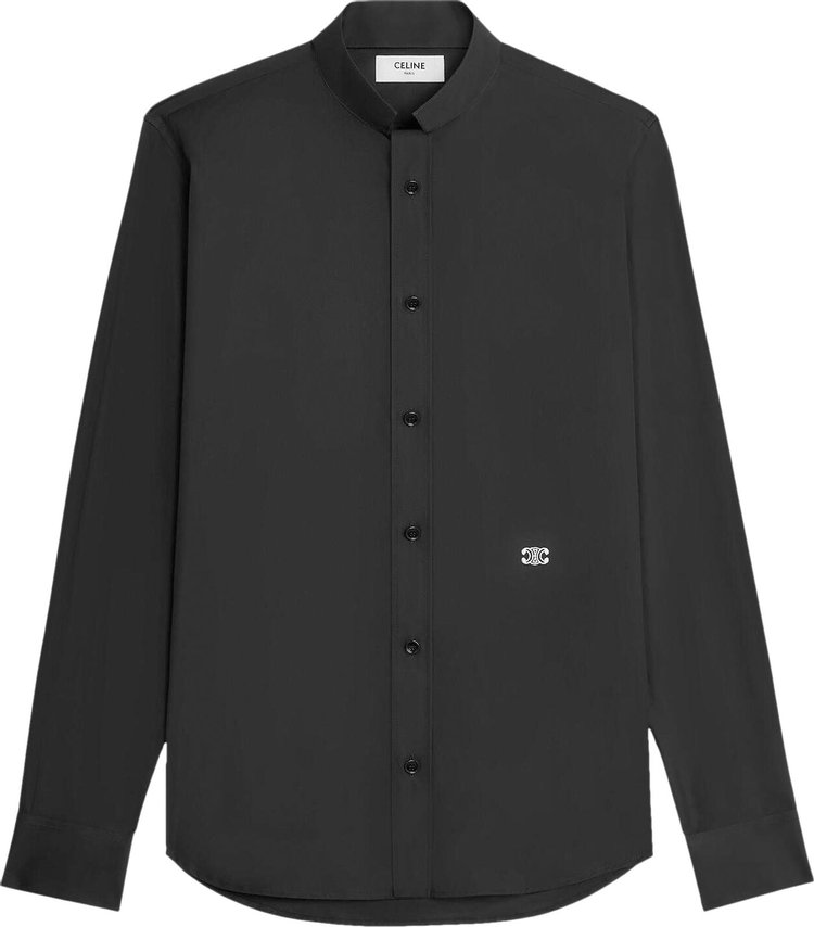 CELINE Loose Shirt With Inverted Collar 'Black'