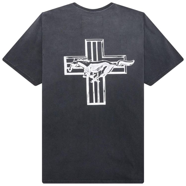One Of These Days Mustang Cross Tee Washed Black