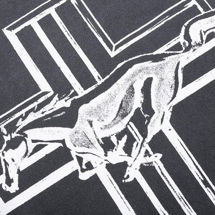 One Of These Days Mustang Cross Tee Washed Black