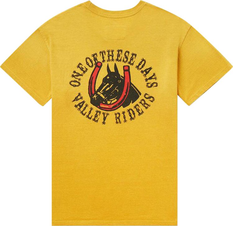 One Of These Days Valley Riders Tee Sun Faded Yellow