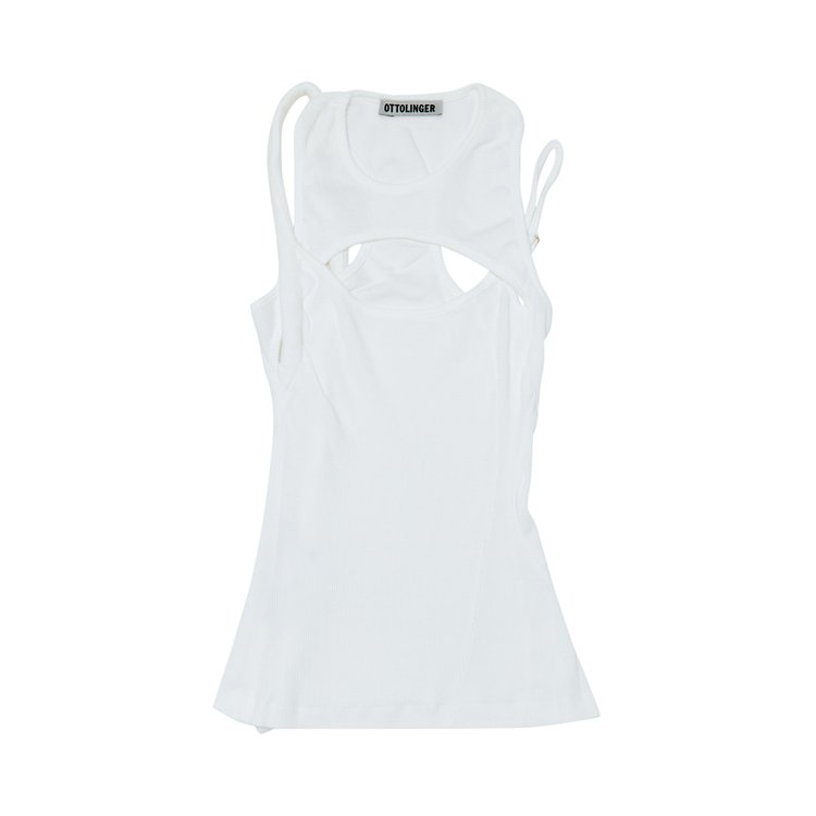 Ottolinger Layered Cut Out Tank Top 'White'