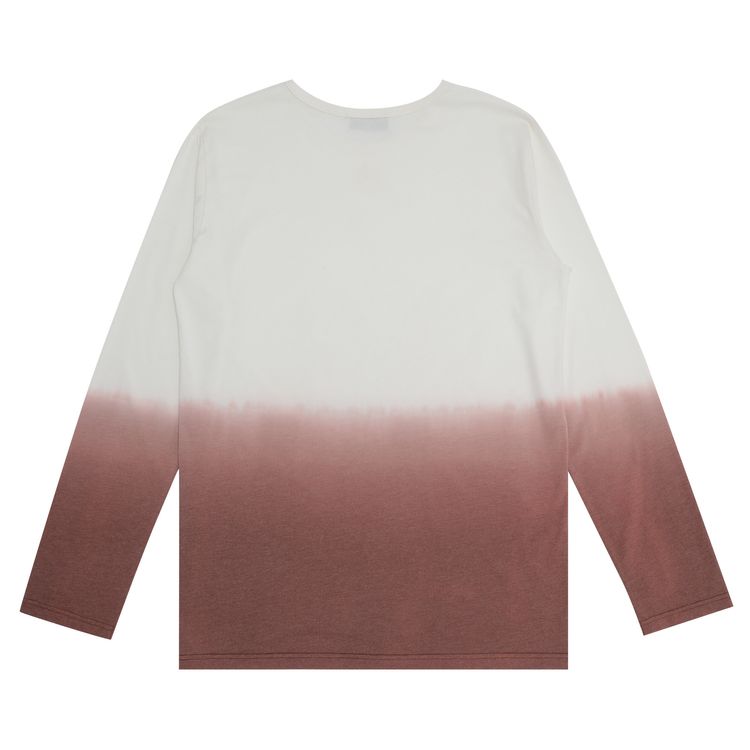 Marine Serre Long Sleeve Dip Dye T Shirt Broken White