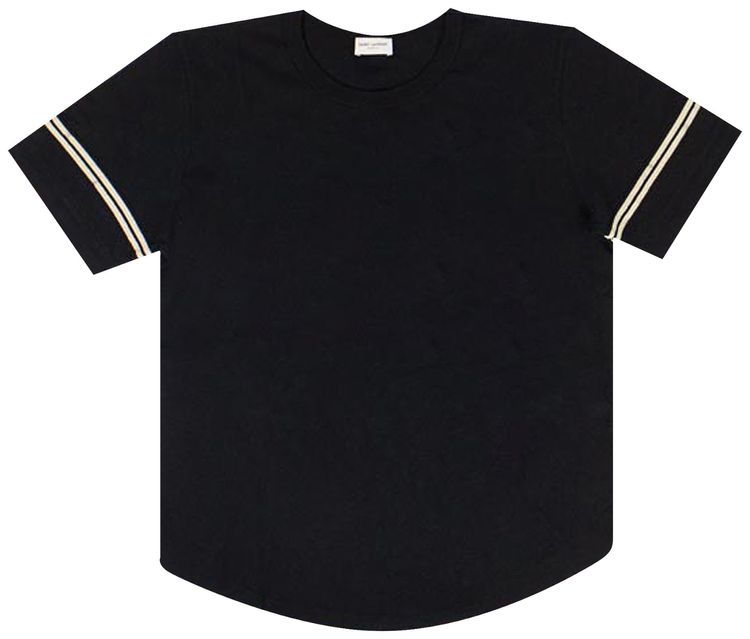 Saint Laurent College Logo T Shirt NoirNatural