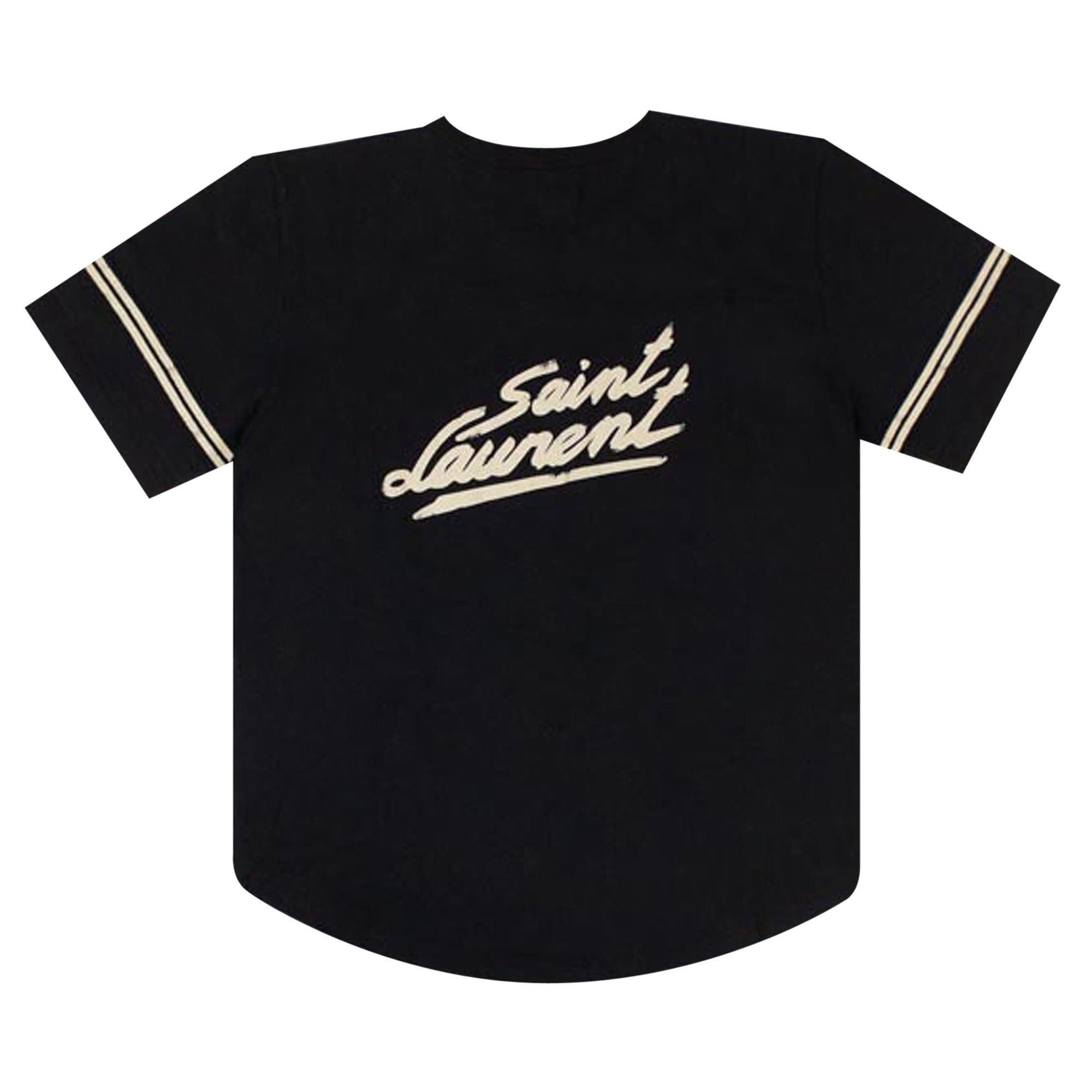 Buy Saint Laurent College Logo T-Shirt 'Noir/Natural' - 624992