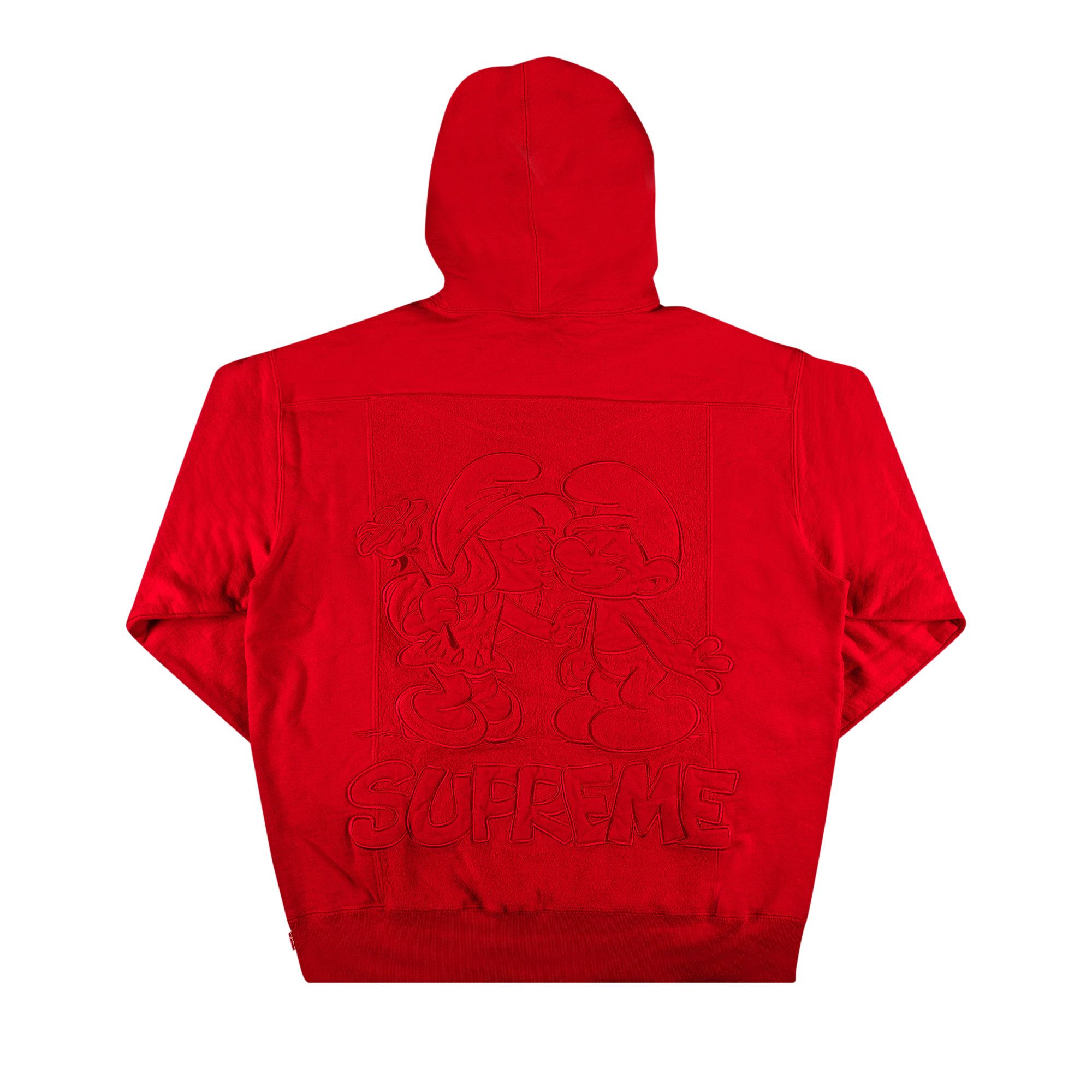 Size l Supreme x Smurfs Hooded Sweatshirt Red