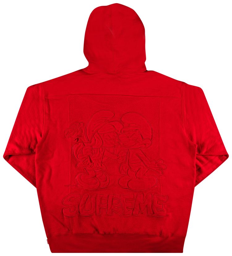 Supreme x Smurfs Hooded Sweatshirt Red
