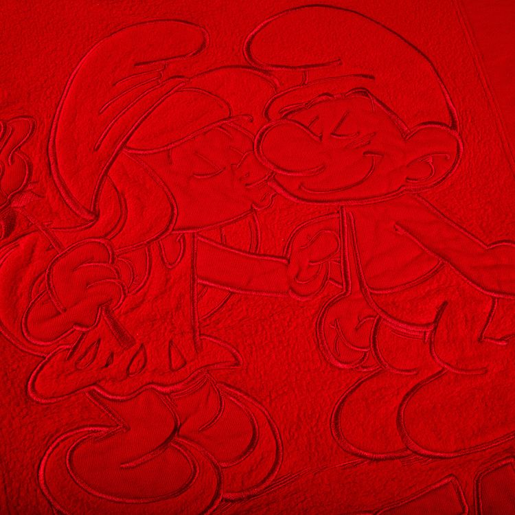 Supreme x Smurfs Hooded Sweatshirt Red