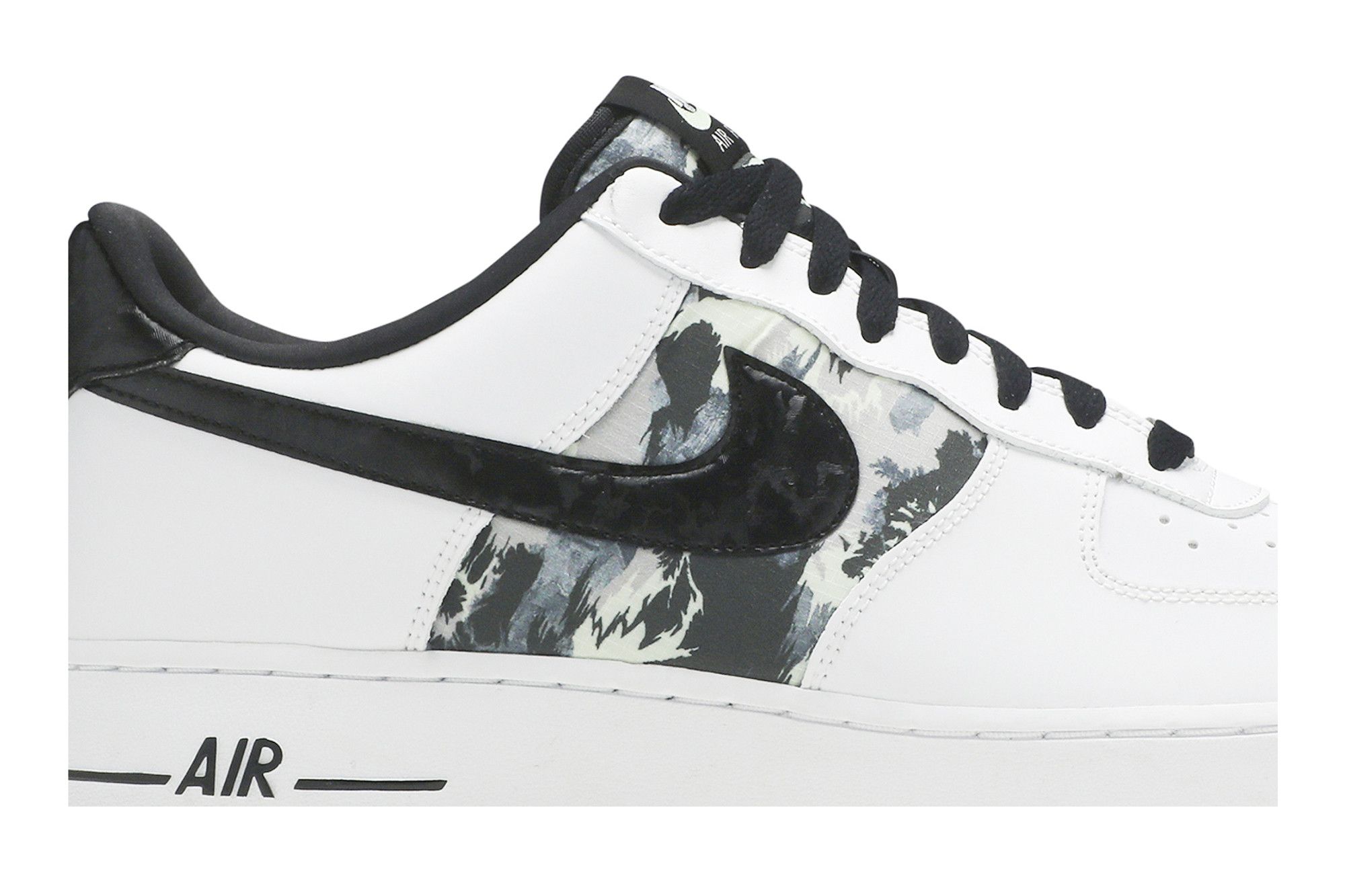 nike air force 1 low white ripstop camo black gum