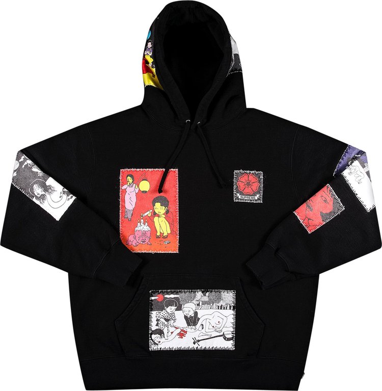 Supreme x Toshio Saeki Hooded Sweatshirt 'Black'