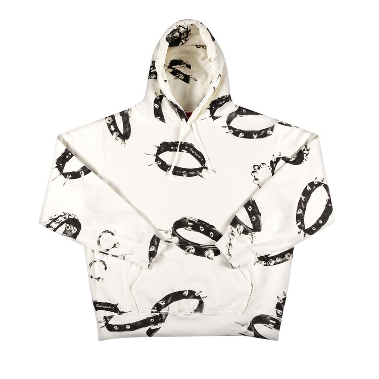 Supreme Studded Collars Hooded Sweatshirt White