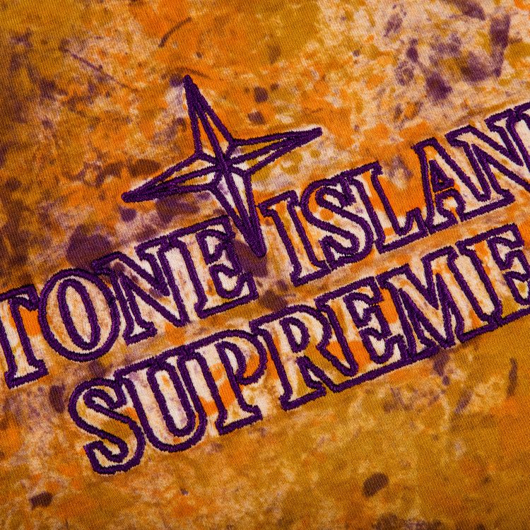 Supreme x Stone Island Embroidered Logo Short Sleeve Top Coral