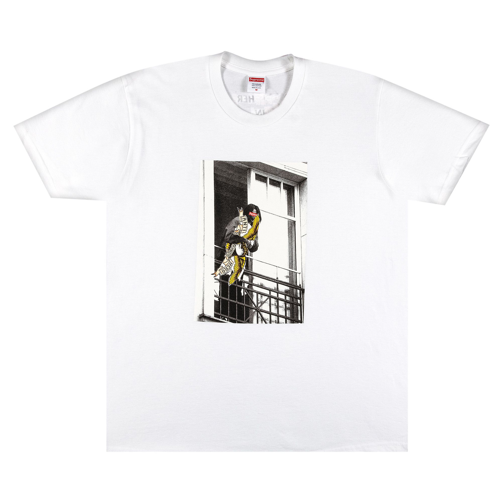 Size xl Supreme x ANTIHERO Balcony Tee 'White'