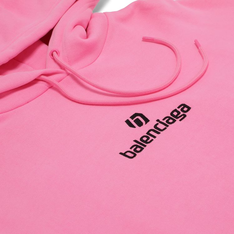 Balenciaga Oversized Sponsor Hoodie Bubble Gum PinkBlack