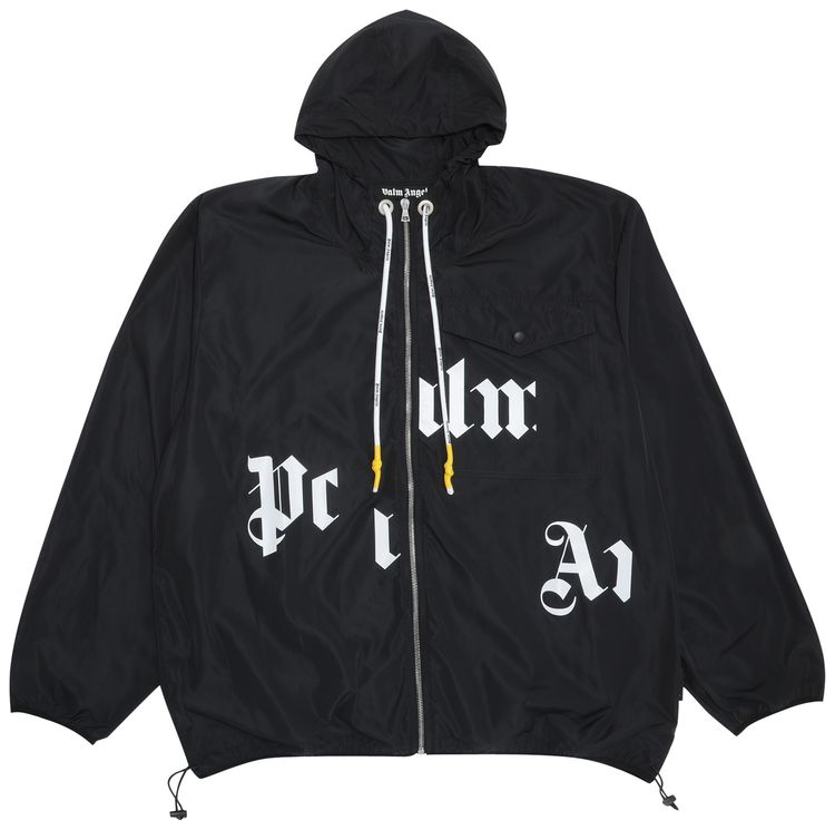 Palm Angels Broken Logo Windbreaker BlackWhite