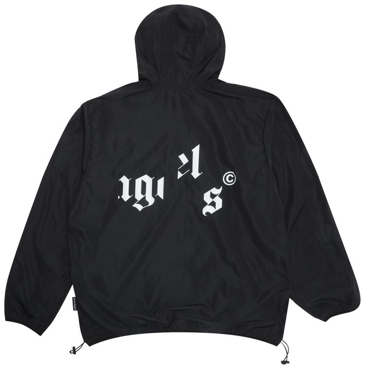 Palm Angels Broken Logo Windbreaker BlackWhite