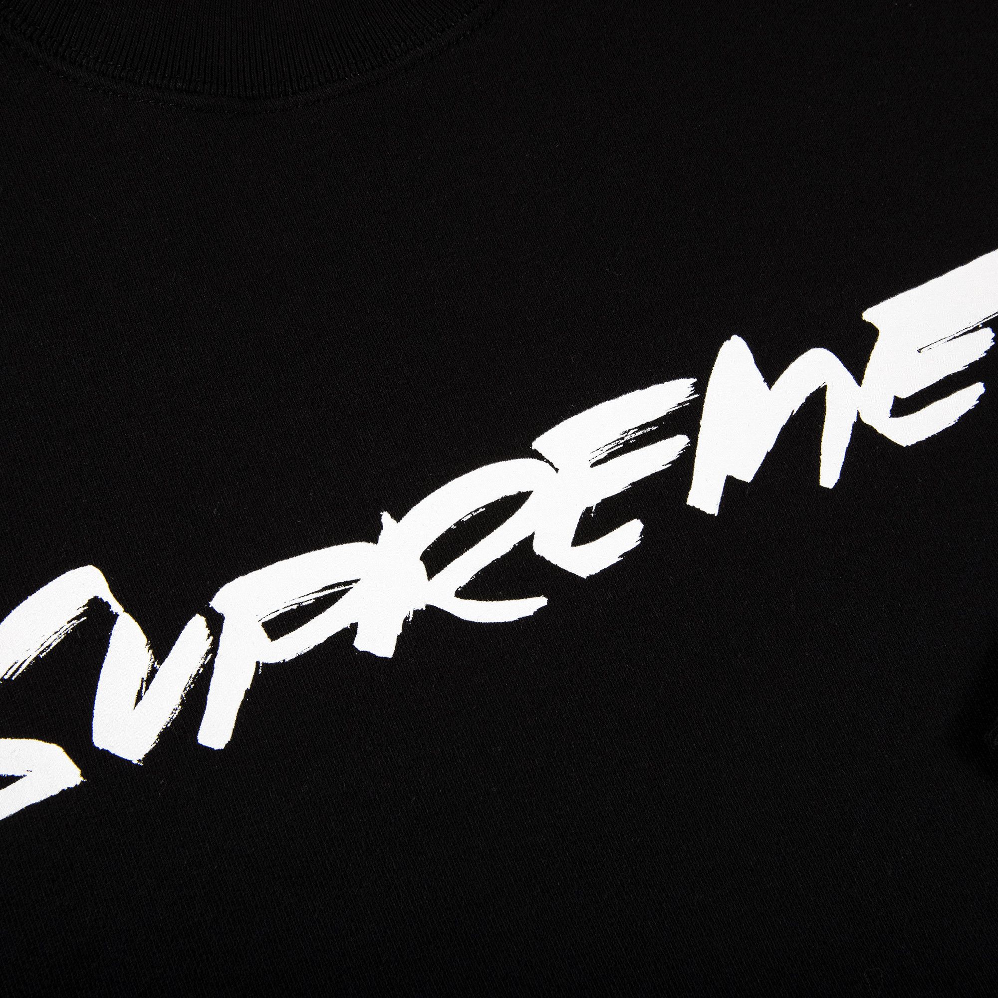 Supreme futura logo crewneck black new arrivals