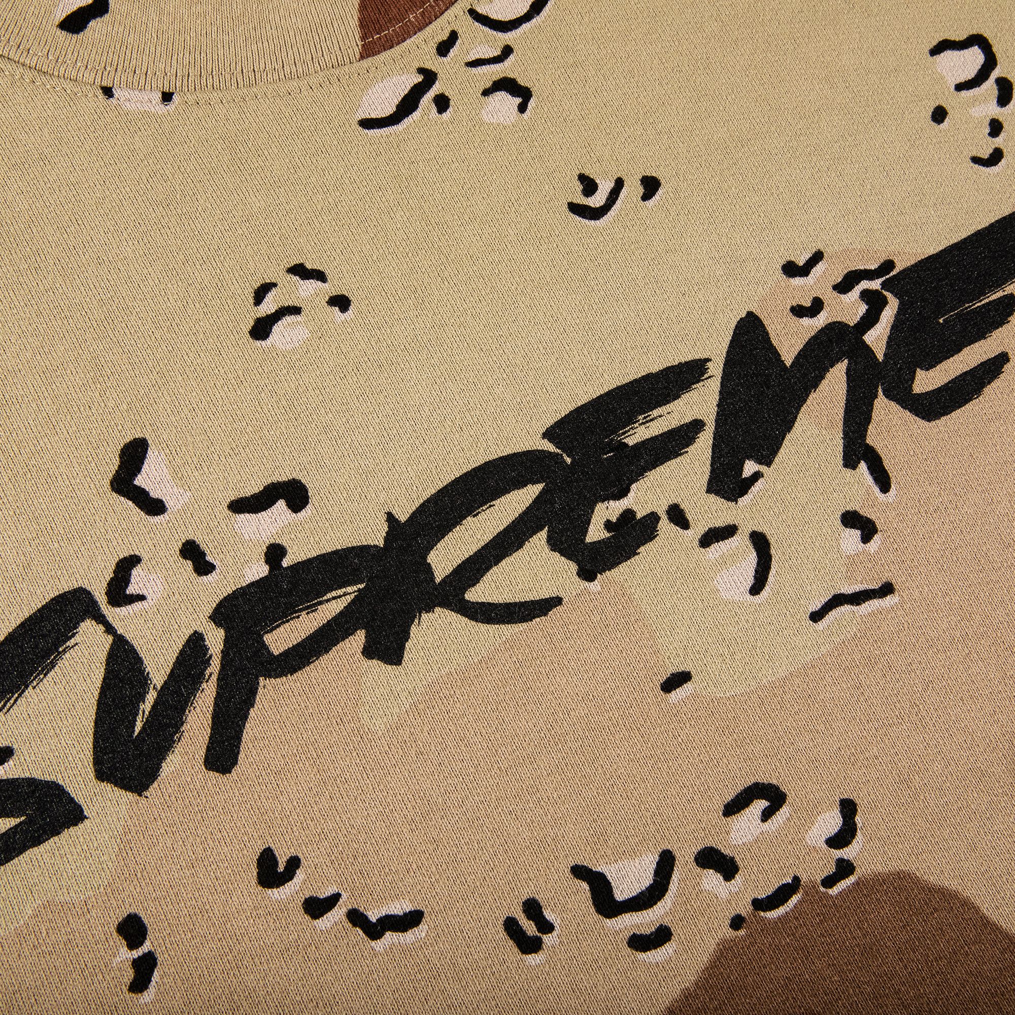 Size l Supreme Futura Logo Crewneck 'Chocolate Chip Camo'