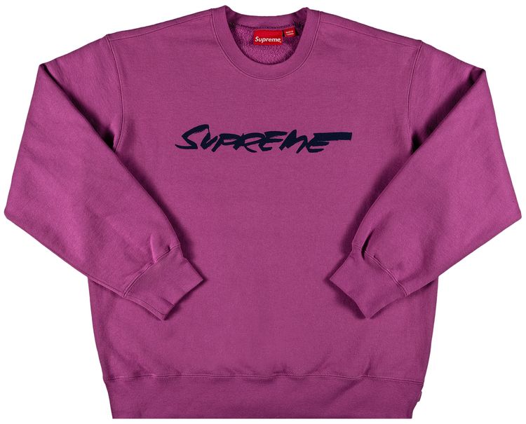 Supreme Futura Logo Crewneck Bright Purple