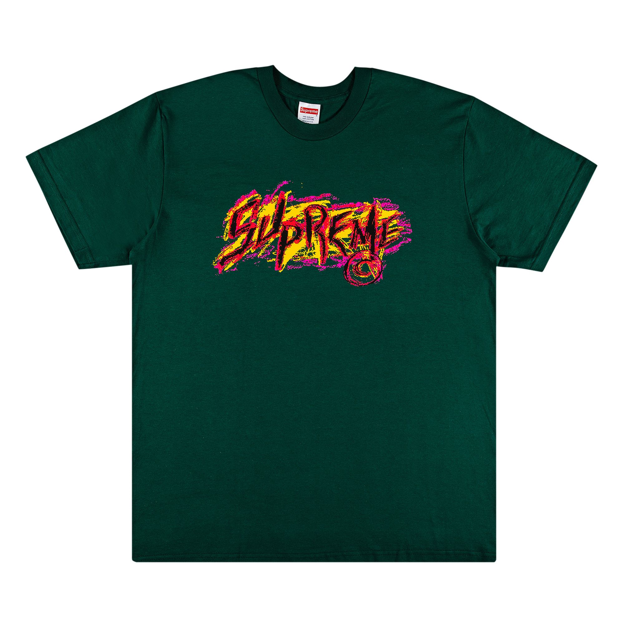 Size xl Supreme Scratch Tee Dark Green
