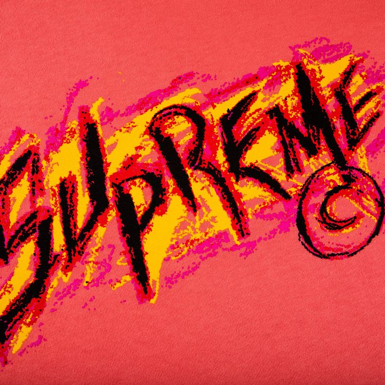 Supreme Scratch Tee Bright Coral